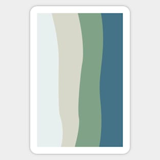 Moss green stripes patterns Sticker